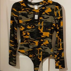 No One Knows Camo Long Sleeve Bodysuit